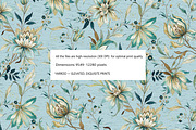 BOTANICAL CHINTZ_ WATERCOLOR PATTERN, a Pattern Graphic by YARROO (Thumbnail 6 of 13)