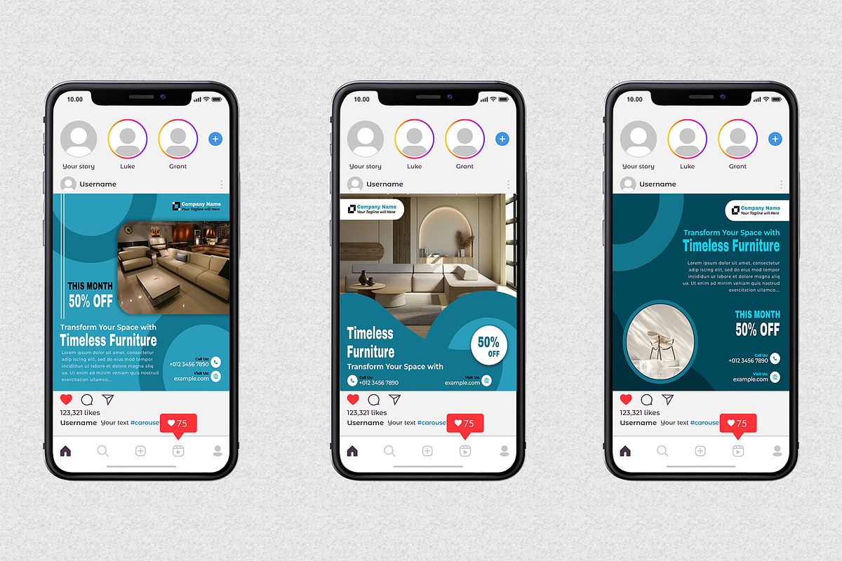 Furniture | 50 Posts | Insgram Posts, a Social Media Template by Mohammad Sarfaraz (Photo 4 of 7)