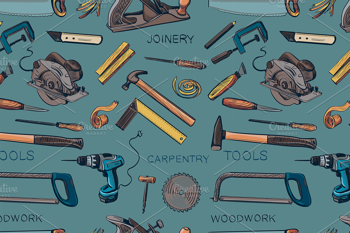 Pattern from various Carpentry, a Pattern Graphic by Netkoff