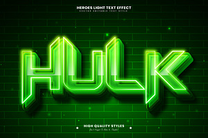 Heroes Light Editable Text Effect