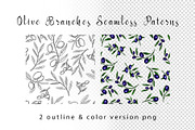 Olive branches set, an Illustration by Gennadi Digital Studio (Thumbnail 5 of 5)