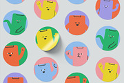 Mobile phone character. Icons set, an Outline Icon by My.Ordinarty (Thumbnail 3 of 9)