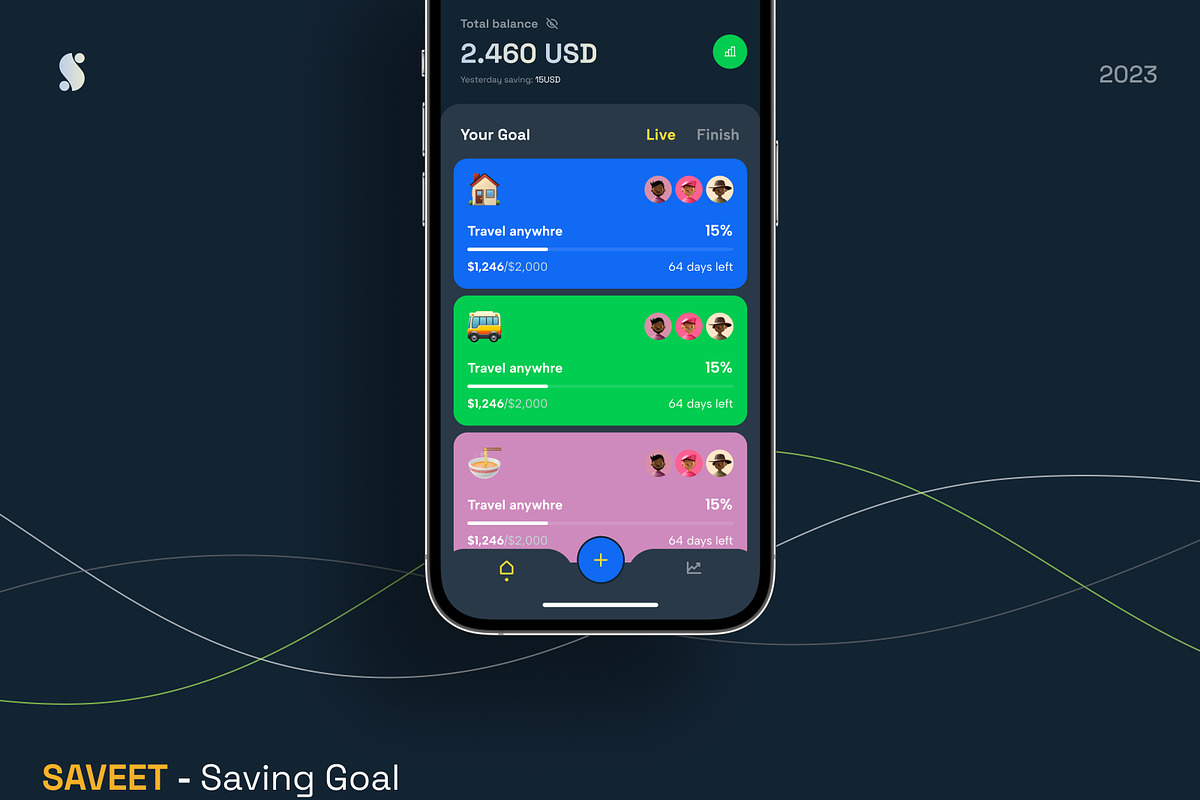 Saveet - Saving Goal Money UI KIT, an App Template by No.13 (Photo 1 of 5)