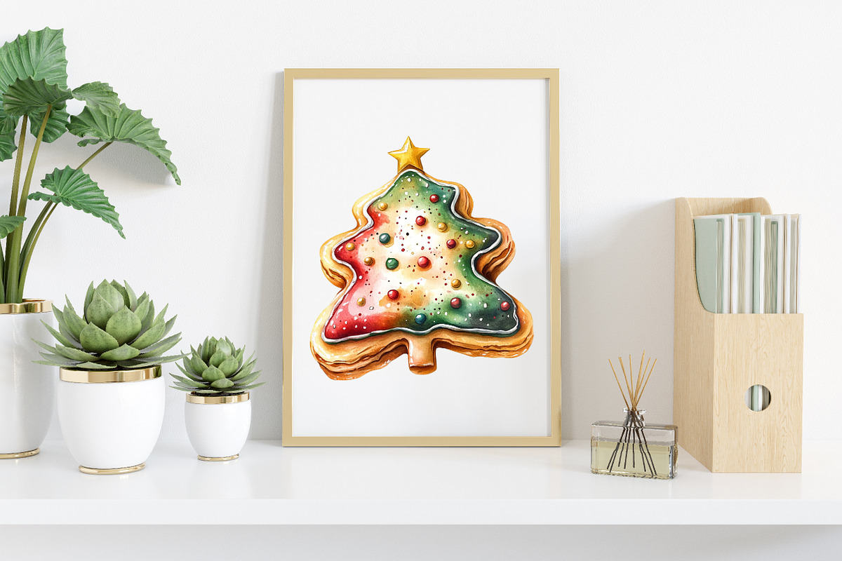 Watercolor Sweet Christmas Clipart, an Illustration by Canvas Craft (Photo 5 of 8)