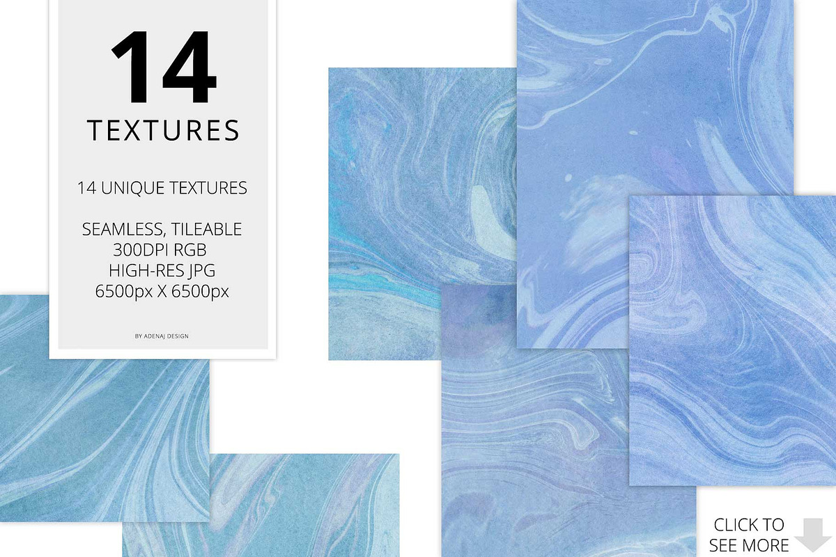 14 Blue Green Marbling Textures, a Texture Graphic by AdenaJ (Photo 2 of 16)
