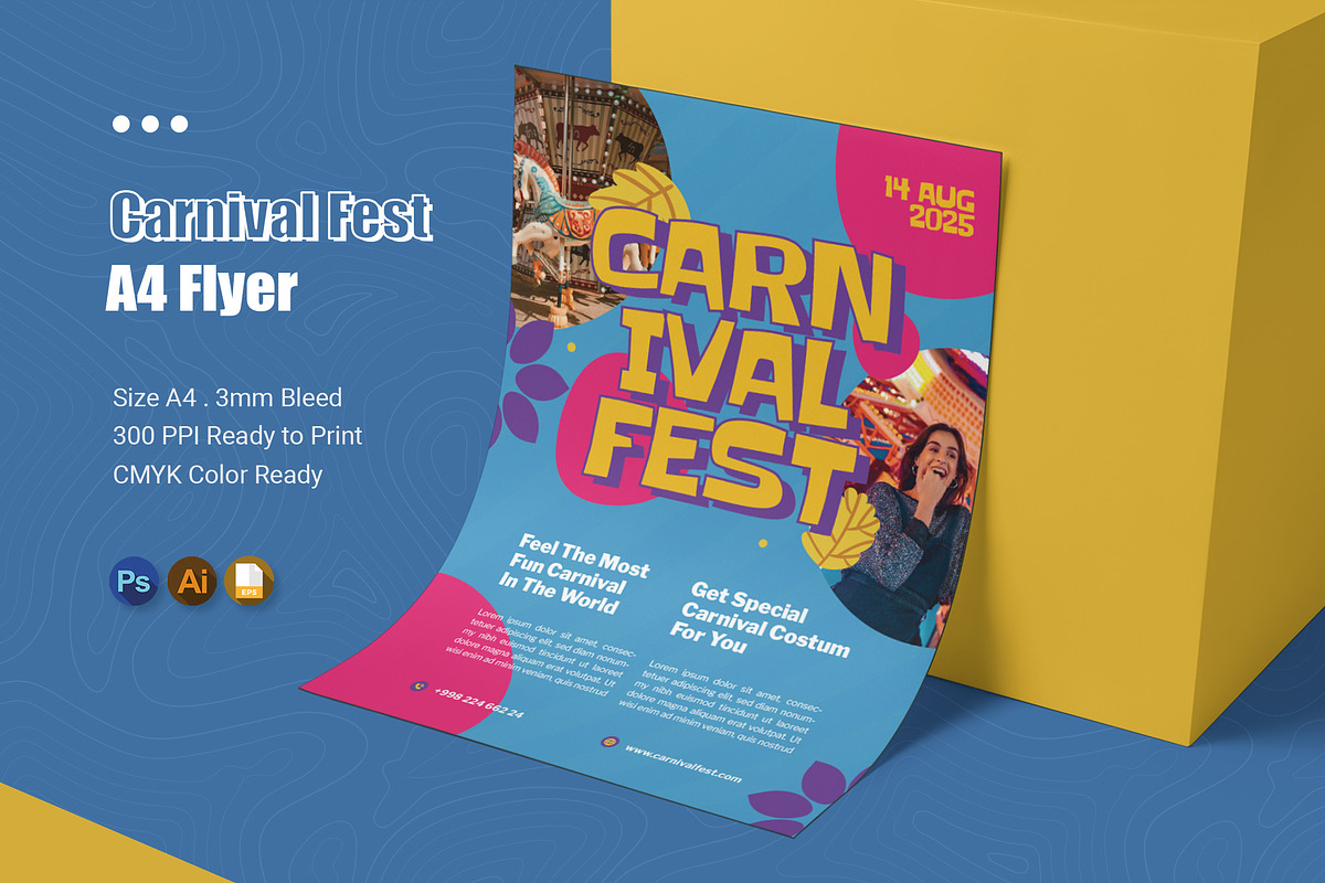 Carnival Fest Flyer, a Flyer Template by Esensifiksi.studio (Photo 1 of 2)