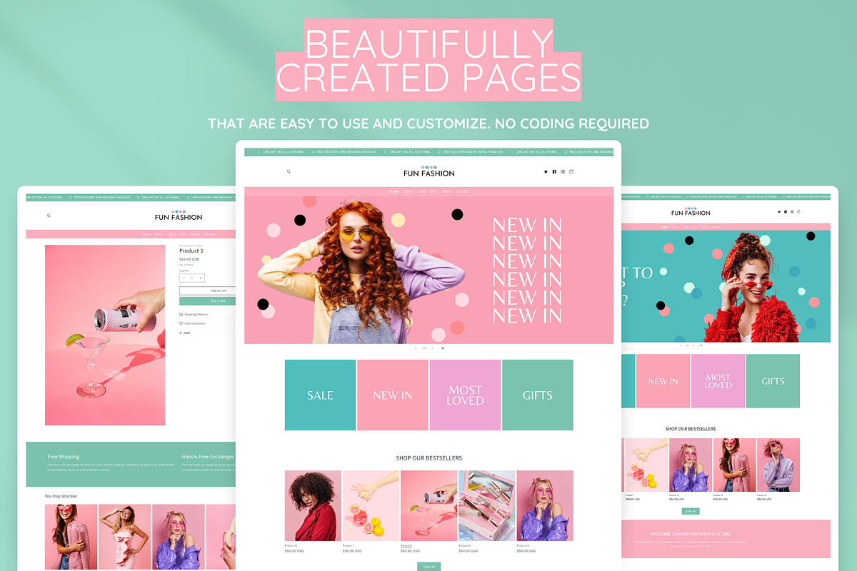 Fun Fashion Shopify Theme, a Shopify Template by SunshineStudioBoutique (Photo 5 of 8)