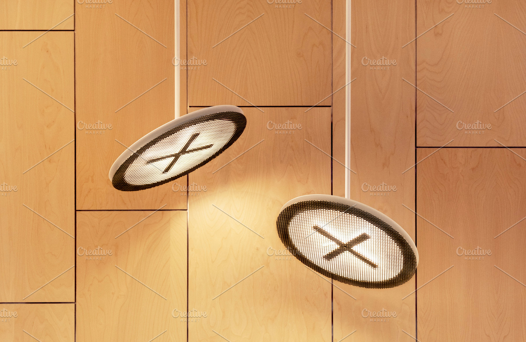 Two modern ceiling lamps, an Architecture Photo by BOOCYS