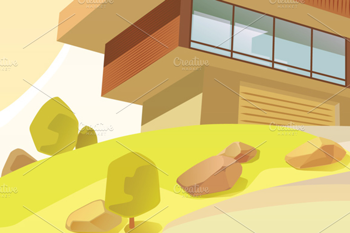 Beautiful Modern Villa, an Illustration by LEKS illustrations (Photo 3 of 3)