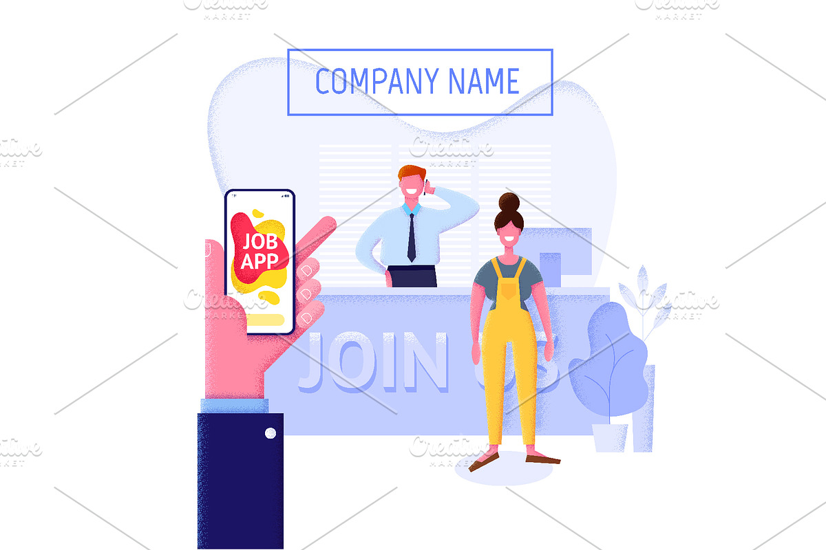 Vector Job Agency Set, a Person Illustration by Zonda (Photo 4 of 13)
