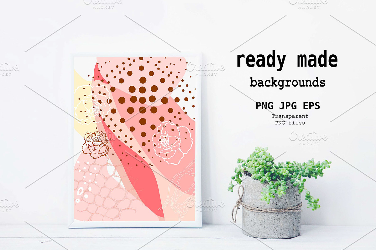 Abstract Floral backgrounds preview 5