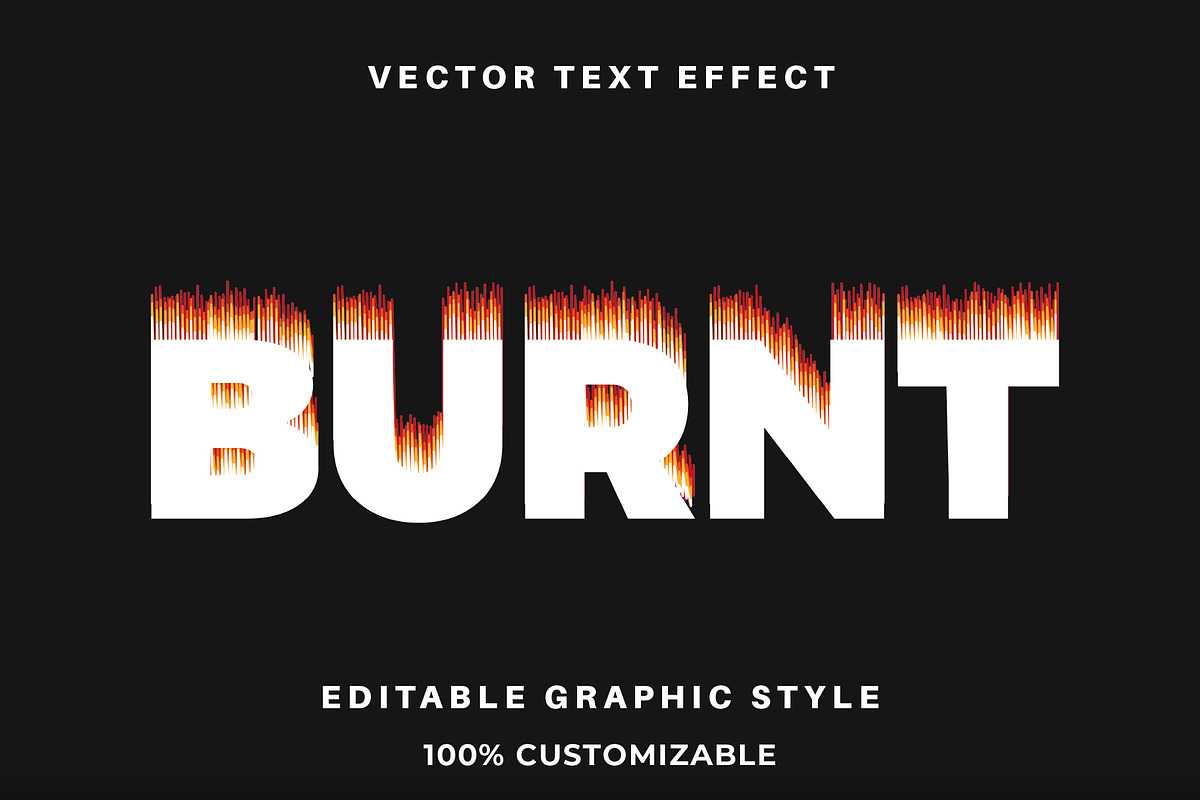 Burnt Bold Thick Text Effect