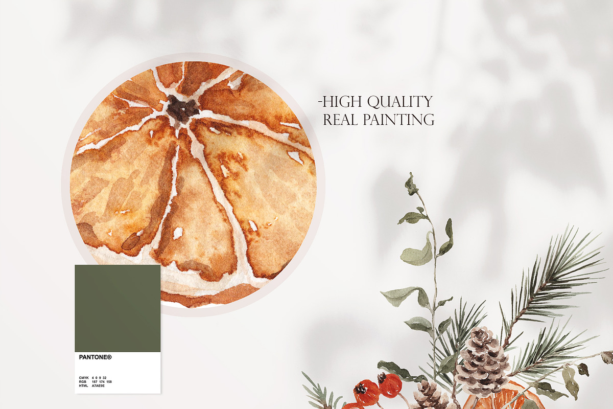 Watercolor Clipart - Winter Wildwood, a Decorative Illustration by Beigetime (Photo 2 of 16)