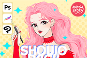 Shoujo Manga Brushes! Procreate, CSP, a Brushes & More by Manga Brush (Thumbnail 1 of 3)