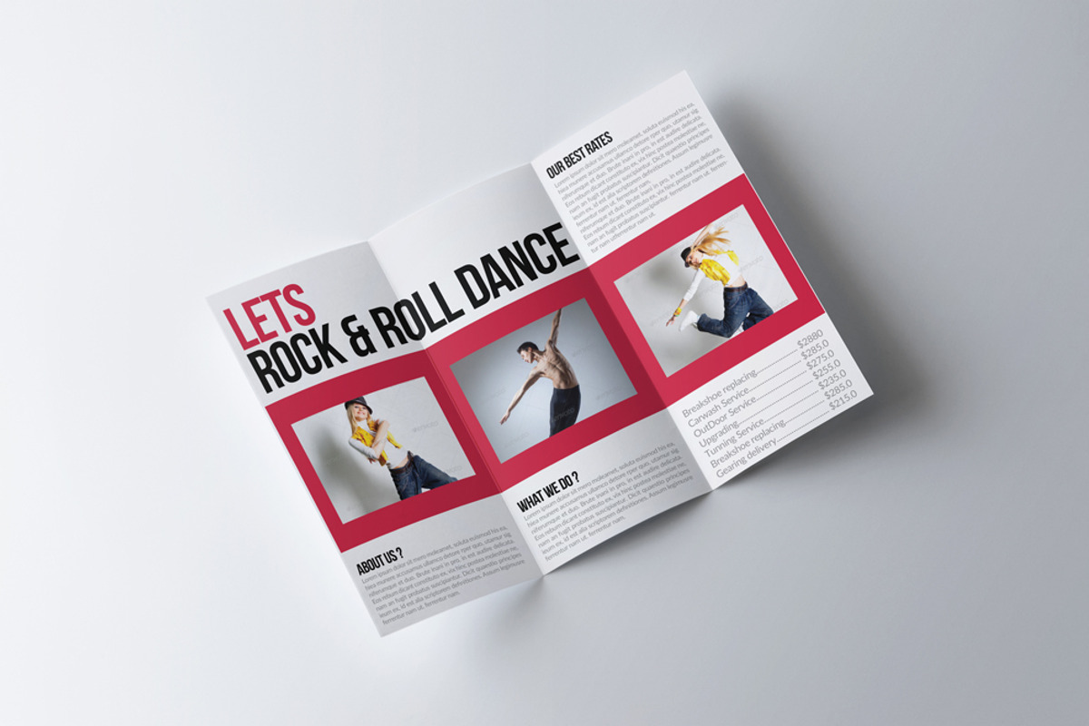 Dance coaching Tri Fold, a Brochure Template by Psd Templates