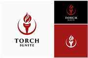 Torch Fire Flame Ignite Burn Logo, a Branding & Logo Template by ika trisiana (Thumbnail 1 of 2)