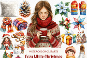 Cozy White Christmas Clipart, an Illustration by Craft Nest (Thumbnail 1 of 6)