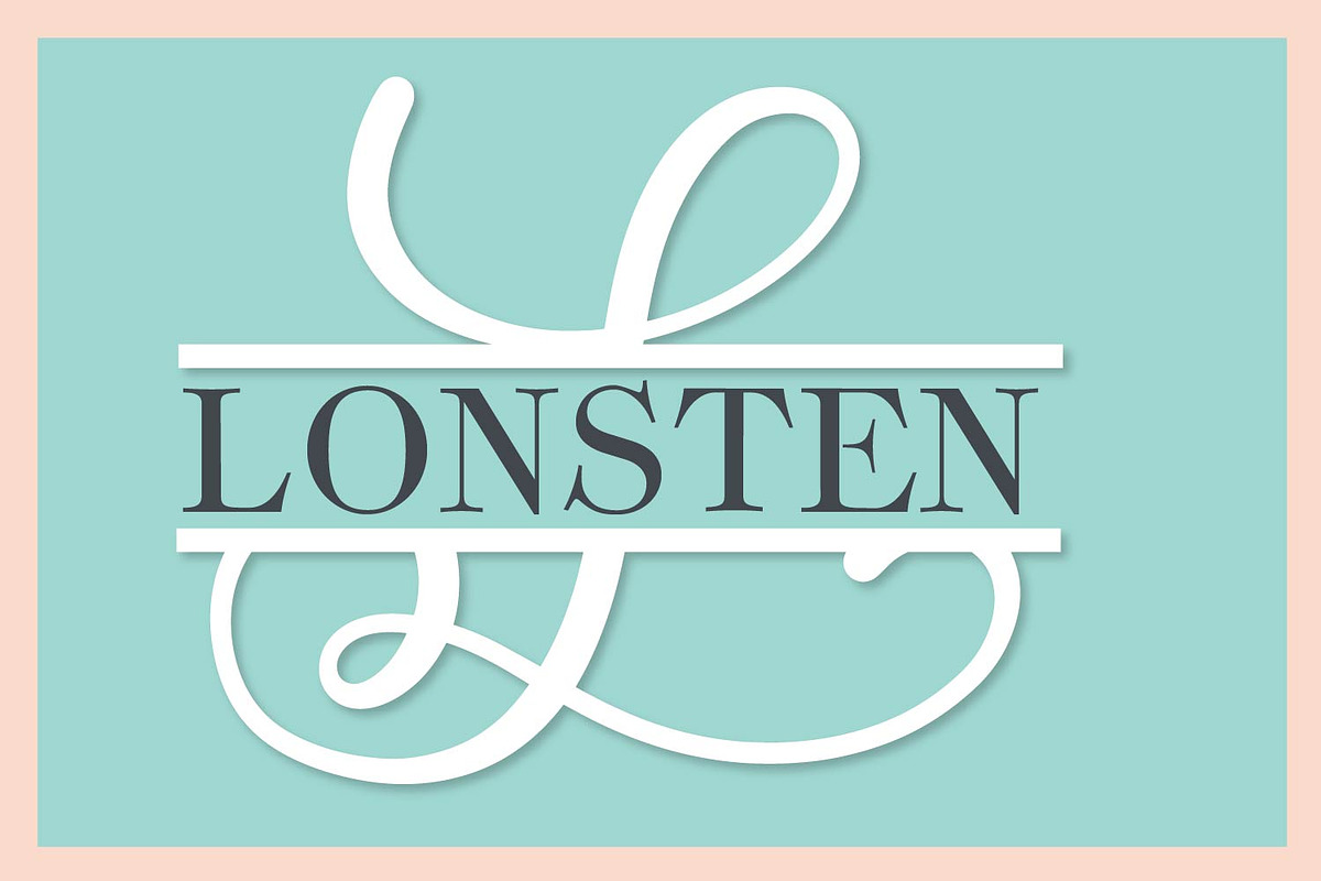 Split Monogram Font - All Letters preview 6
