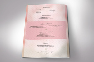 Glamour Funeral Program Word 4 Pages