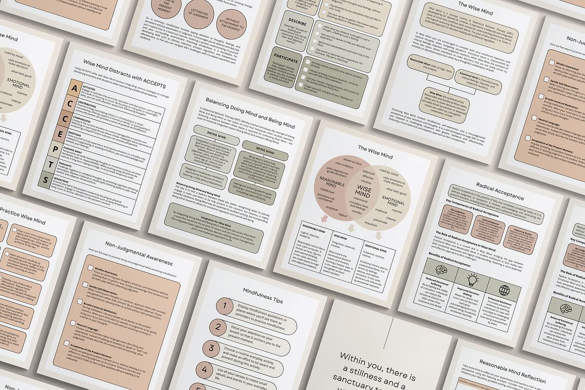 Mindfulness Workbook Canva Templates, a Templates & Theme by Miri Campbell (Photo 5 of 8)