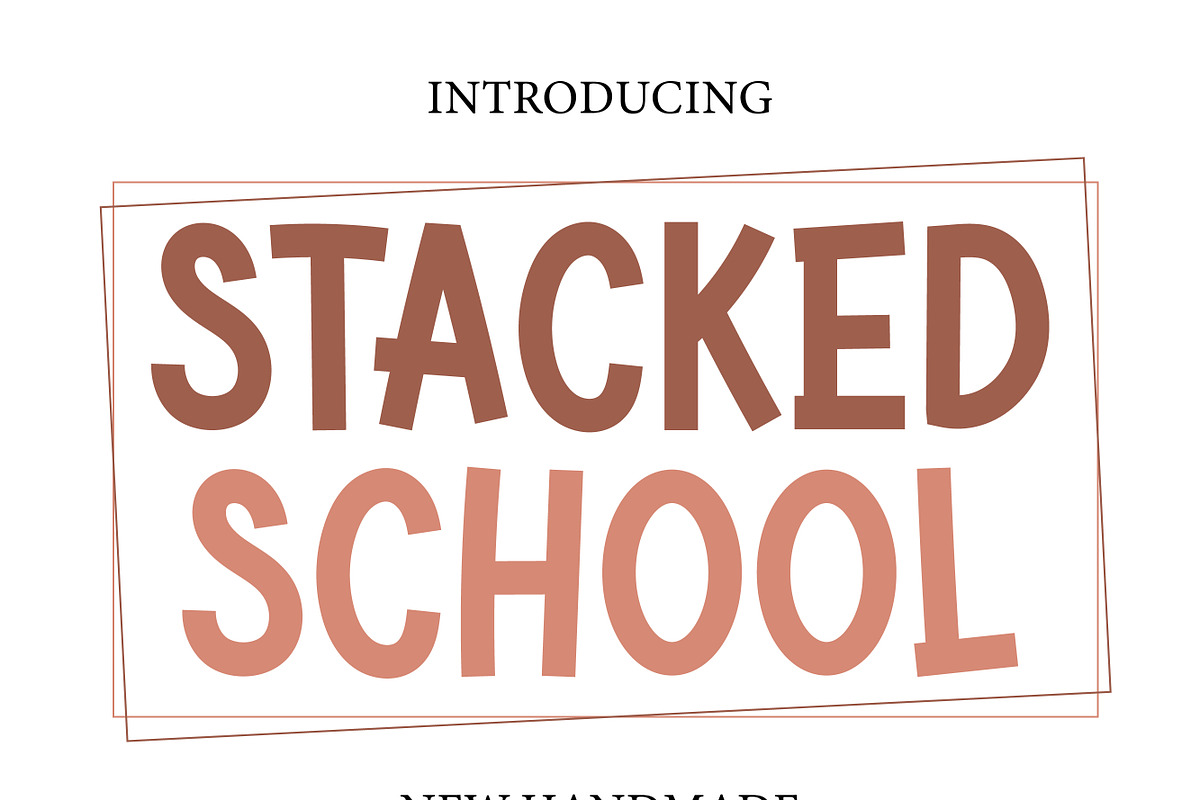 Stacked School, a Sans Serif Font by MaxArt Foundry (Photo 1 of 3)