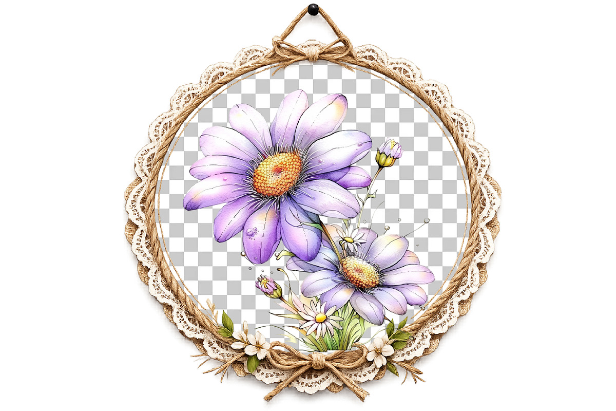 Spring Flowers Sublimation Clipart, an Illustration by DreamArtGraphic (Photo 8 of 8)