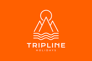 hiking trip outdoor mountain logo, a Branding & Logo Template by devastd