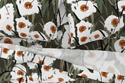 White impressionist flowers pattern, a Pattern Graphic by Nocito Design (Thumbnail 2 of 5)