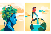 Man and Nature Collection, a Person Illustration by Hurcastock! (Thumbnail 4 of 9)