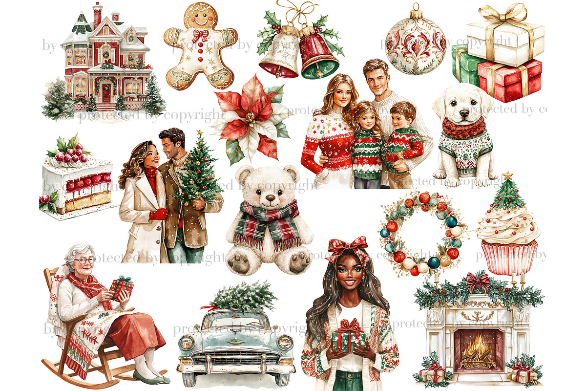 Family Holidays Clipart, a Person Illustration by GlamArtZhanna (Photo 4 of 6)