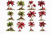 Palm Tree Watercolor Clipart, an Illustration by DreamArtGraphic (Thumbnail 2 of 8)