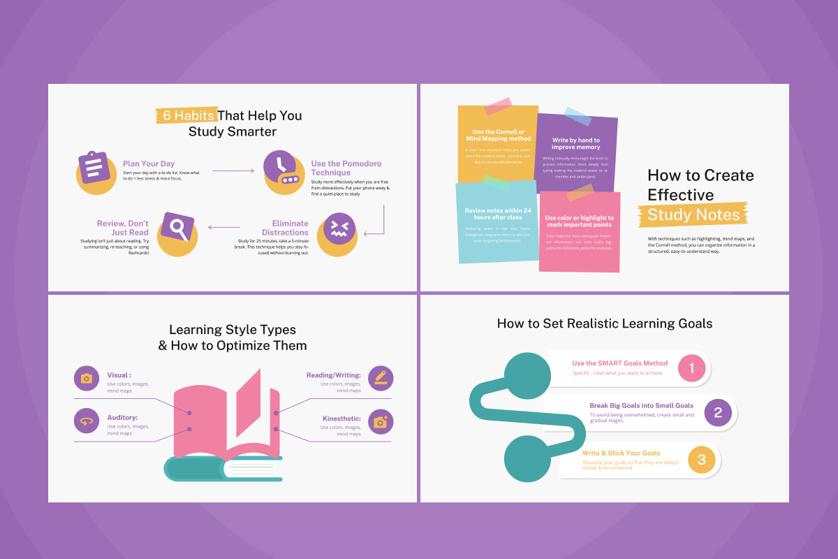 Academic Study Hacks Infographic, an Education Illustration by twinstd (Photo 4 of 5)