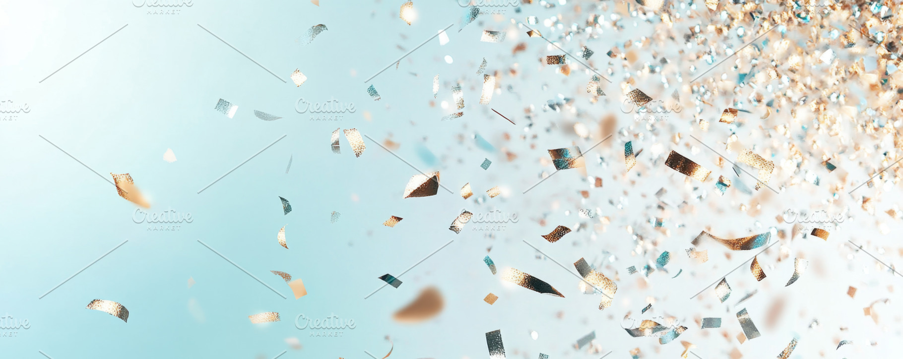 Sparkling Gold and Teal Glitter Background, an Abstract Photo by Natalia Klenova's Shop