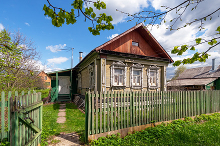 Typical old Russian rural house