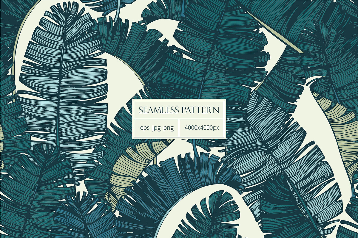Tropical seamless pattern, a Pattern Graphic by Elona Laff (Photo 1 of 3)