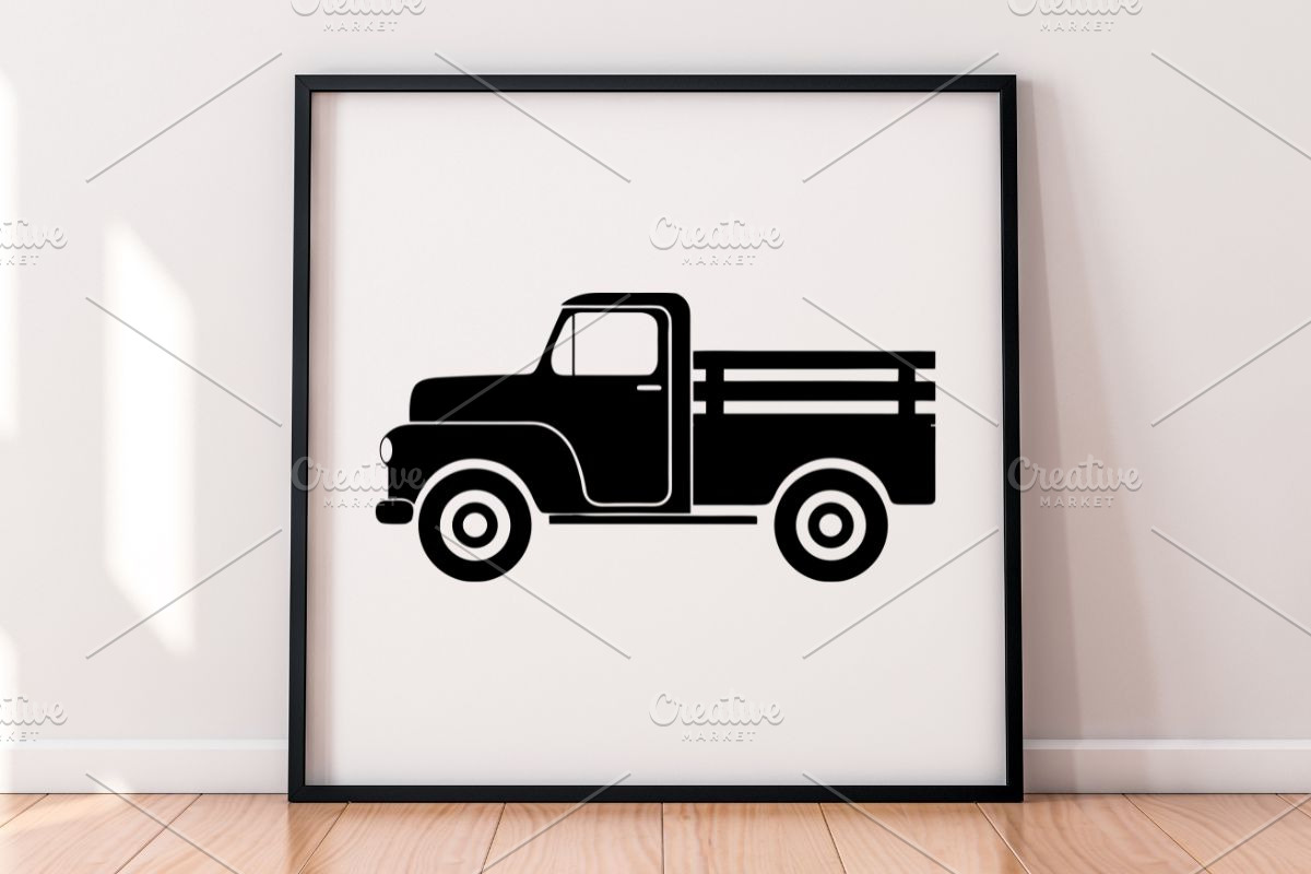 Farm Truck Silhouette SVG, a Transportation Illustration by newminddesign (Photo 9 of 10)