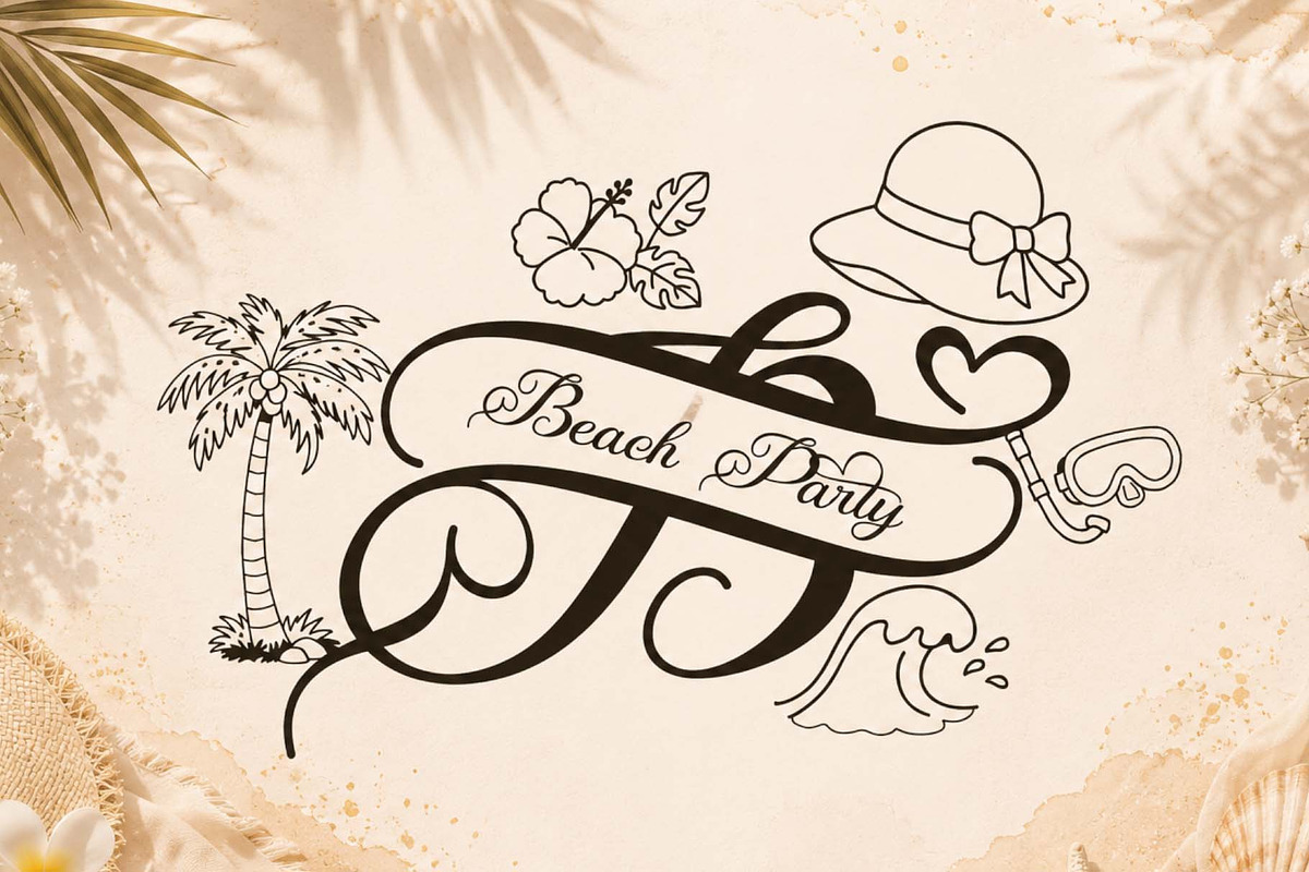 Summer Meylina Monogram, a Handwritten Font by Yoga Letter (Photo 2 of 7)