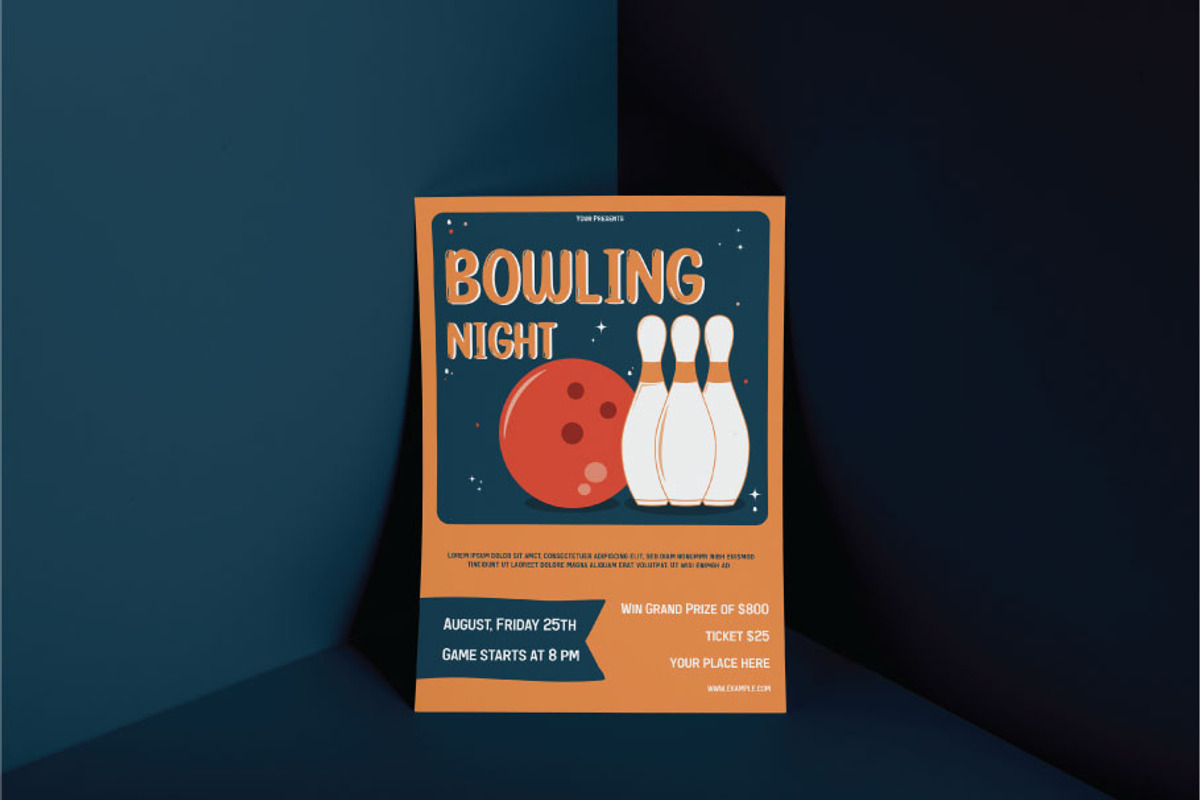 Bowling Night Flyer, a Flyer Template by aka.aki21 (Photo 2 of 3)