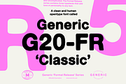 Generic G20-FR 'Classic', a Sans Serif Font by More Etc. Studios (Thumbnail 1 of 8)