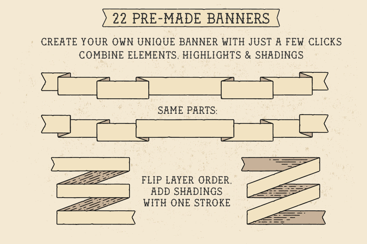 Flat Banner Creator for Illustrator preview 3
