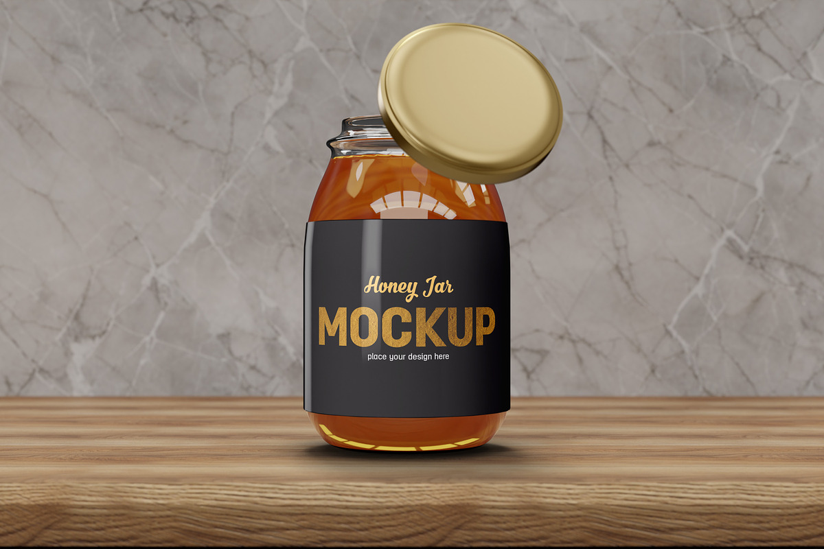 Honey Jar Label Mockup Set, a Cups & Container Mockup by Modern Studio (Photo 4 of 6)