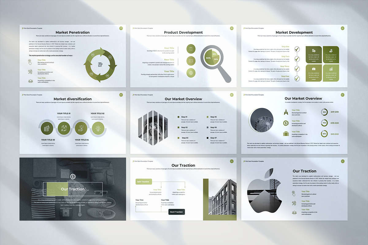 Pitch Deck PowerPoint Template, a Presentation Template by WhiteGraphic (Photo 9 of 16)
