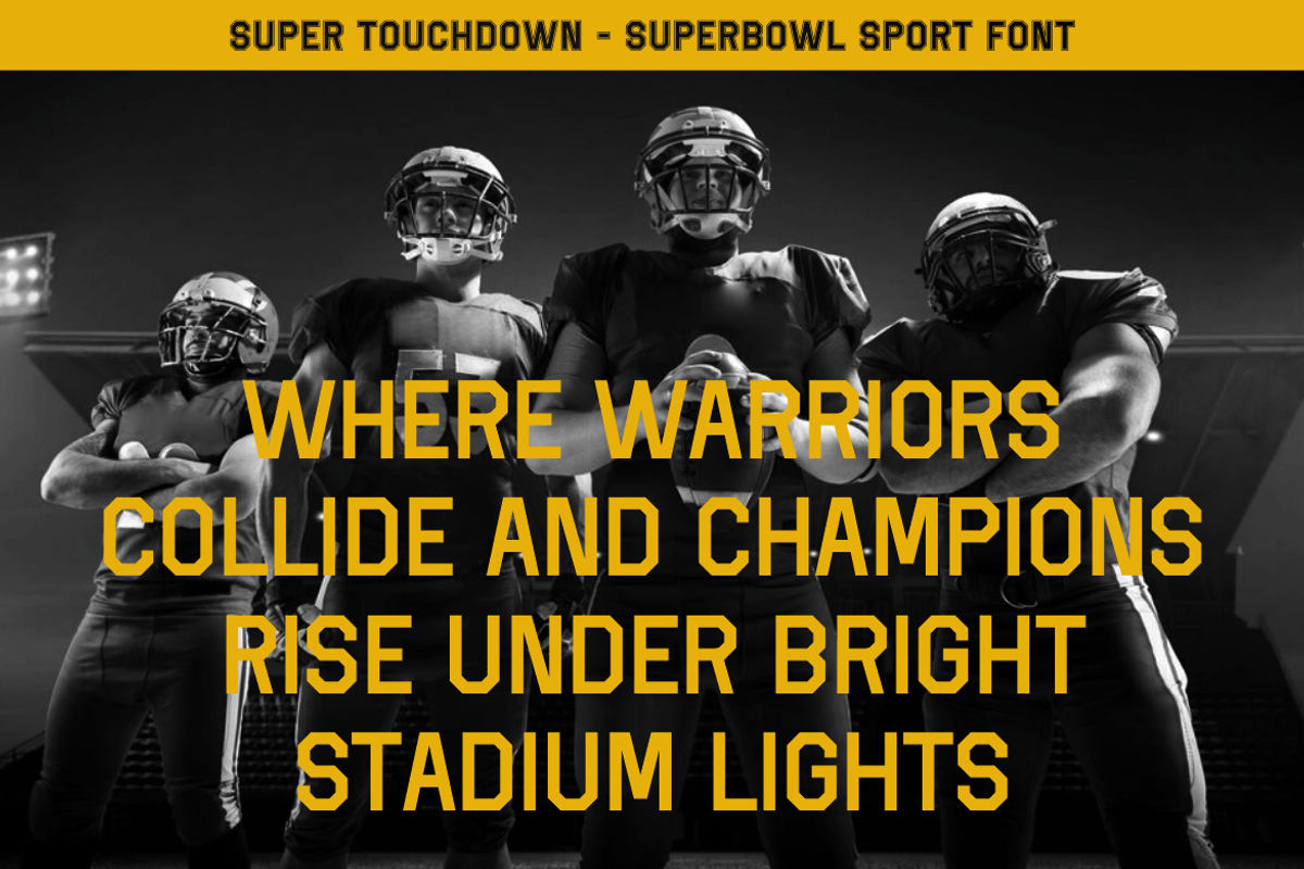 Super Touchdown - Superbowl Sport Fo, a Font by PutraCetol Studio (Photo 5 of 5)