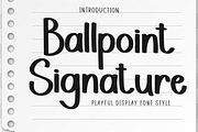 Ballpoint Signature, a Script Font by FreshTypeINK (Thumbnail 1 of 8)