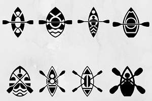 Kayak Silhouette SVG #2, a Sport Illustration by newminddesign
