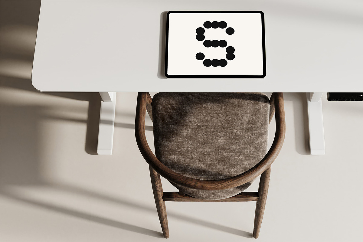 Beige iPad Mockup 04, a Mockup by TRANSPARENT SOURCE