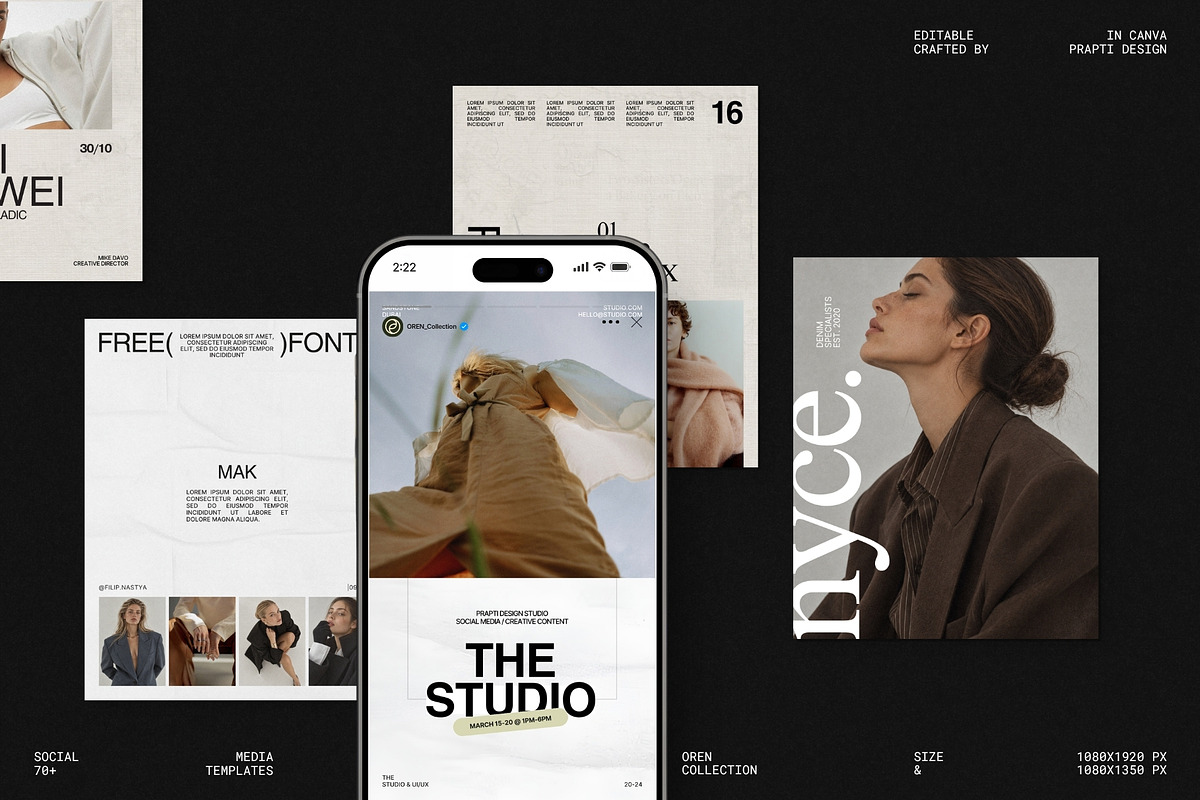 OREN | Instagram Post & Story (III), a Social Media Template by Prapti Design (Photo 1 of 10)