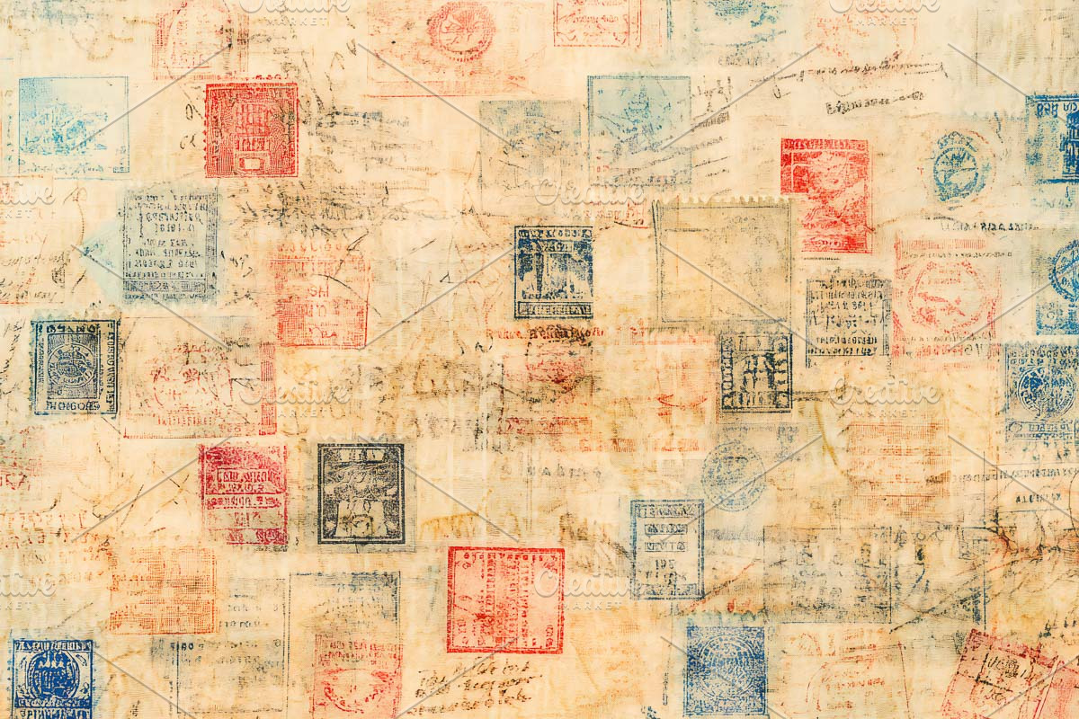 Passport Stamps on Digital Paper, a Texture Graphic by VetalStock (Photo 3 of 8)