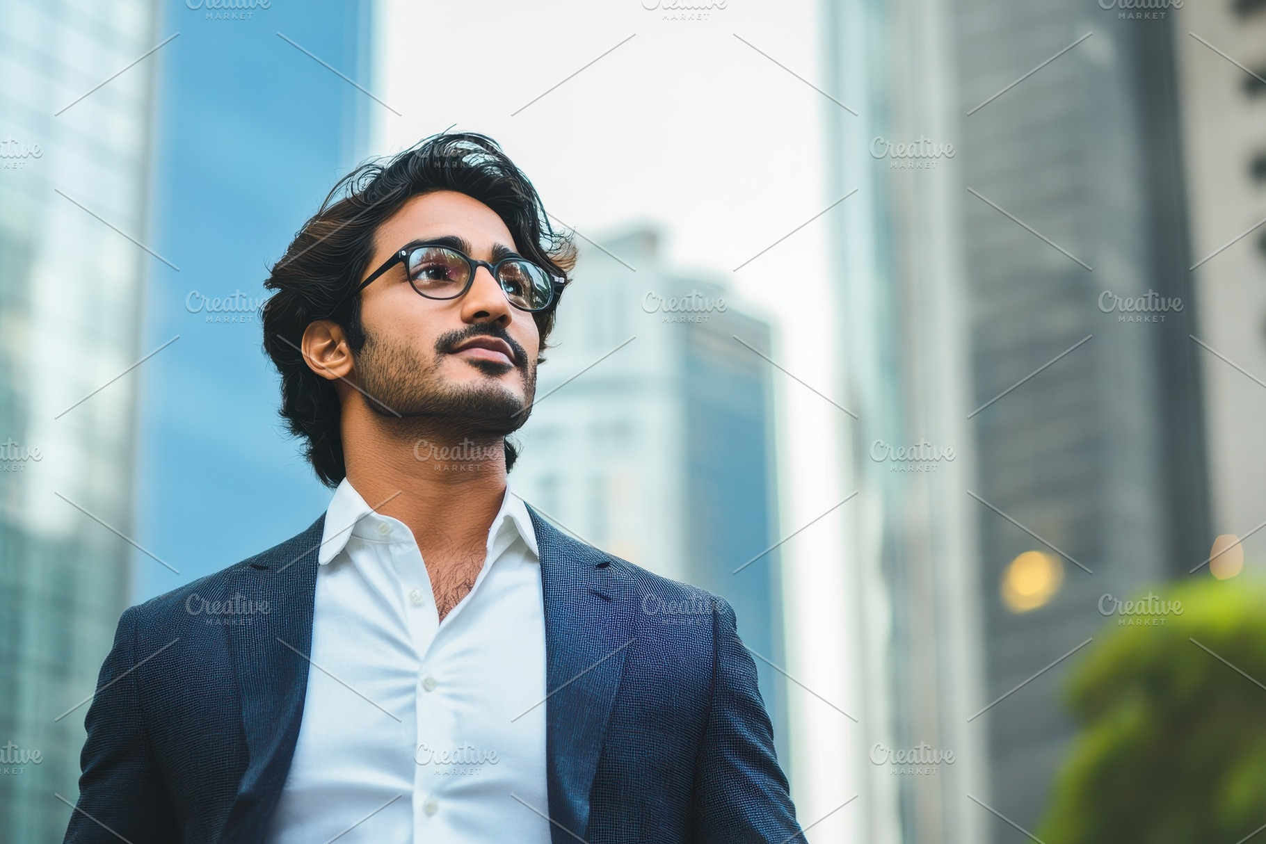 Confident eastern indian businessman, a Photo by Pavel_design