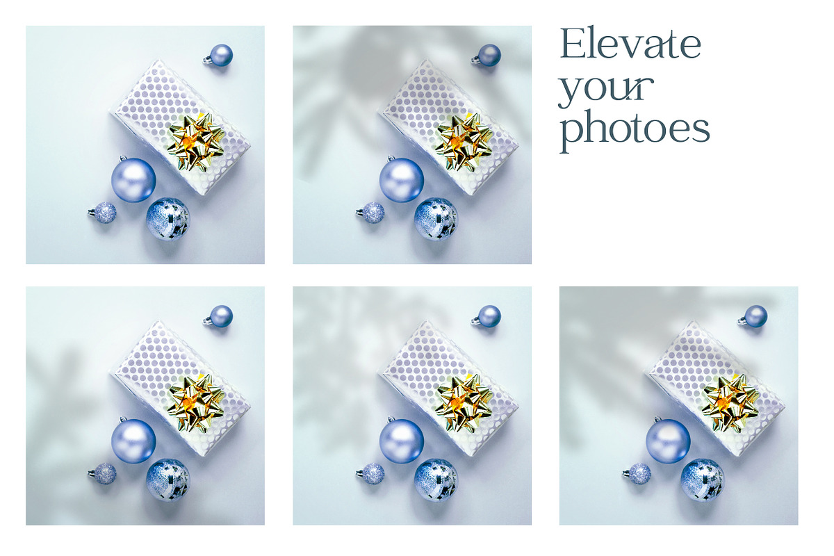 Christmas Unique Shadow Overlays, a Product Mockup by Lana Sham (Photo 5 of 9)